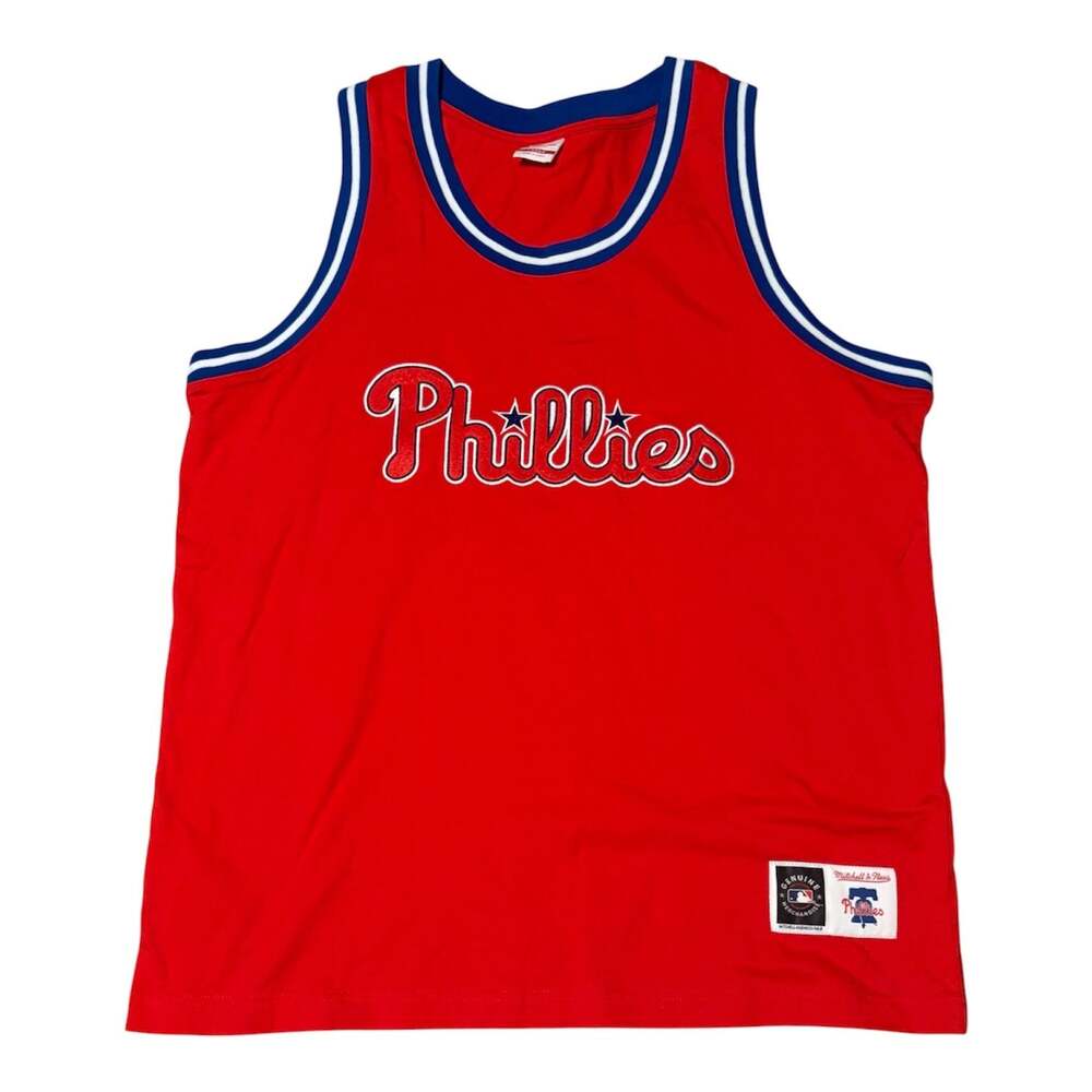 Mitchell & Ness Philadelphia Phillies MLB Sleeveless Tank Top Red